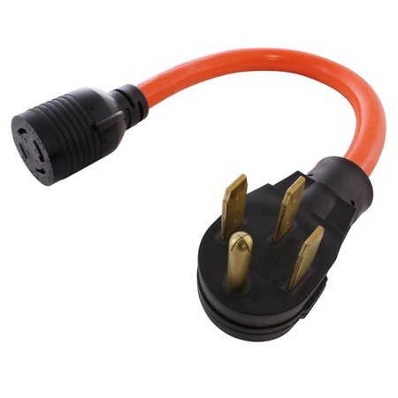 Ac Works Plug Adapter, STW, L14-30R, 14-50P, 1.5 ft., Orange S1450L1430-018